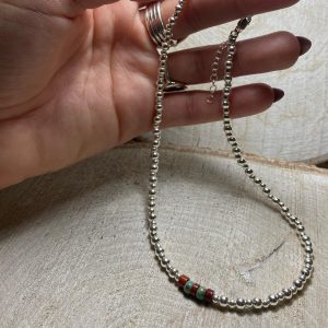 שרשרת חרוזי כסף925