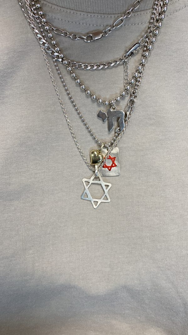 ⁦שרשרת דיסקית מגן דוד אדום⁩ – תמונה ⁦3⁩